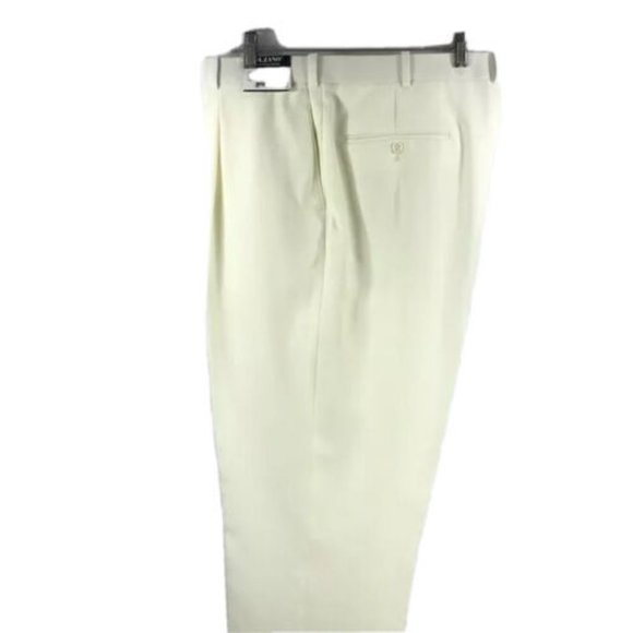 Bolzano Uomo Collezione Men's Off-White Suit 2 Piece Pleated Pants Size 48R - Picture 3 of 4